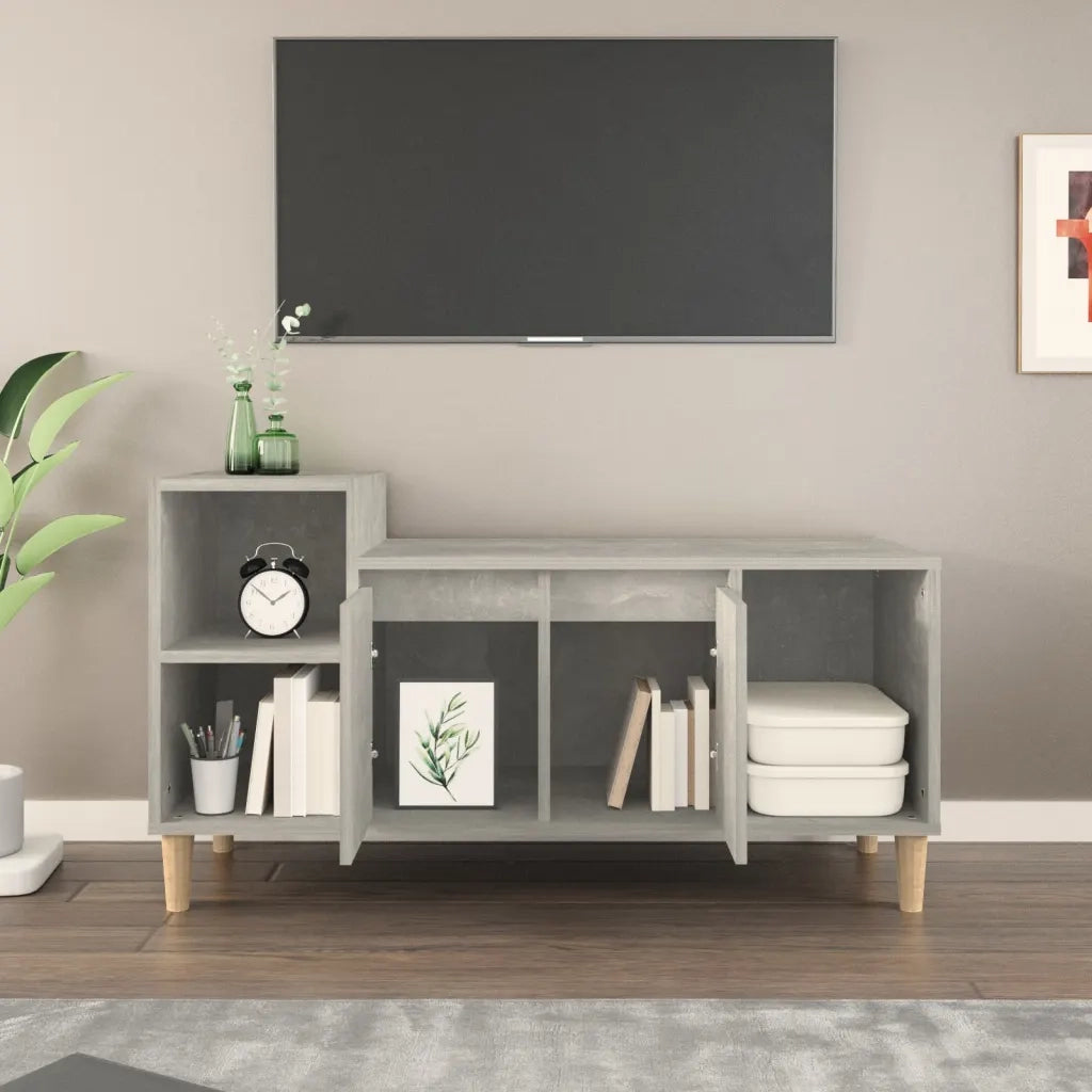 Mobile per TV Grigio Cemento 100x35x55 cm Legno Multistrato 821176