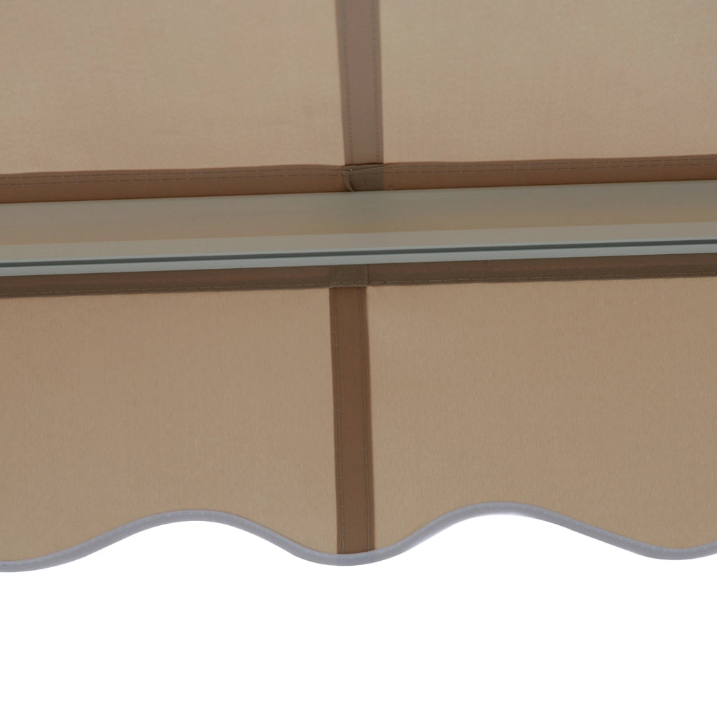 Tenda a braccio articolato in alluminio lunghezza 3.95 m colore beige ottima protezione solare per balcone e terrazza