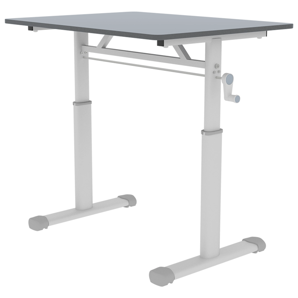 SCRIVANIA Regolabile in Altezza 88 x 66 x 11,5 cm Metallo e Legno Grigio