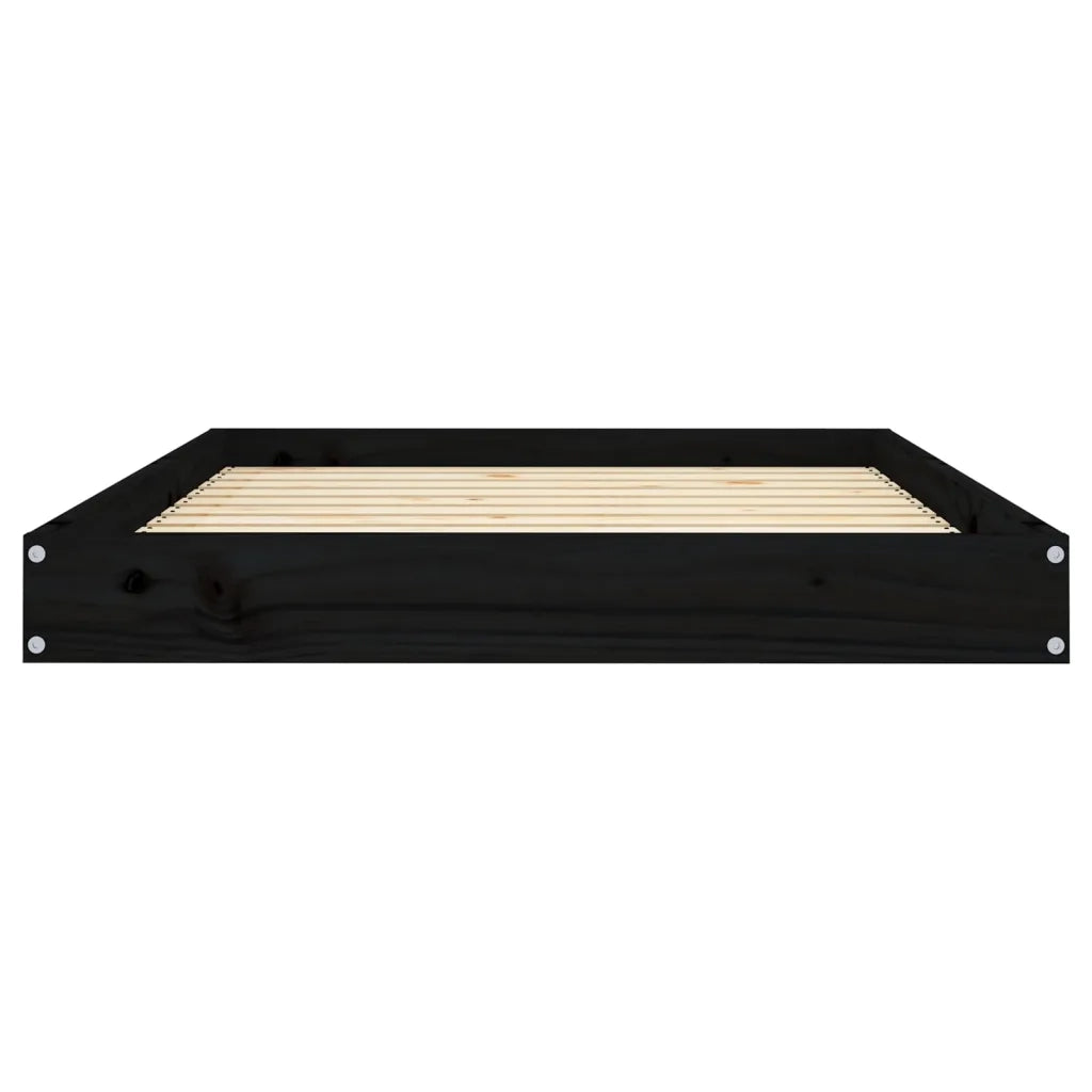 Cuccia per Cani Nera 101,5x74x9 cm in Legno Massello di Pino 820870