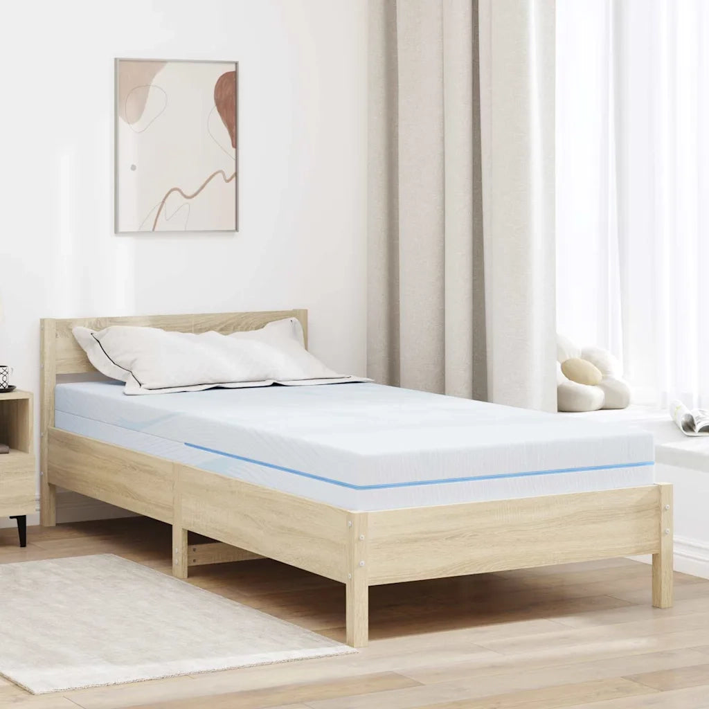 Materasso-Materasso per letto Bianco 90 x 200 cm Tessuto Jacquard 881550