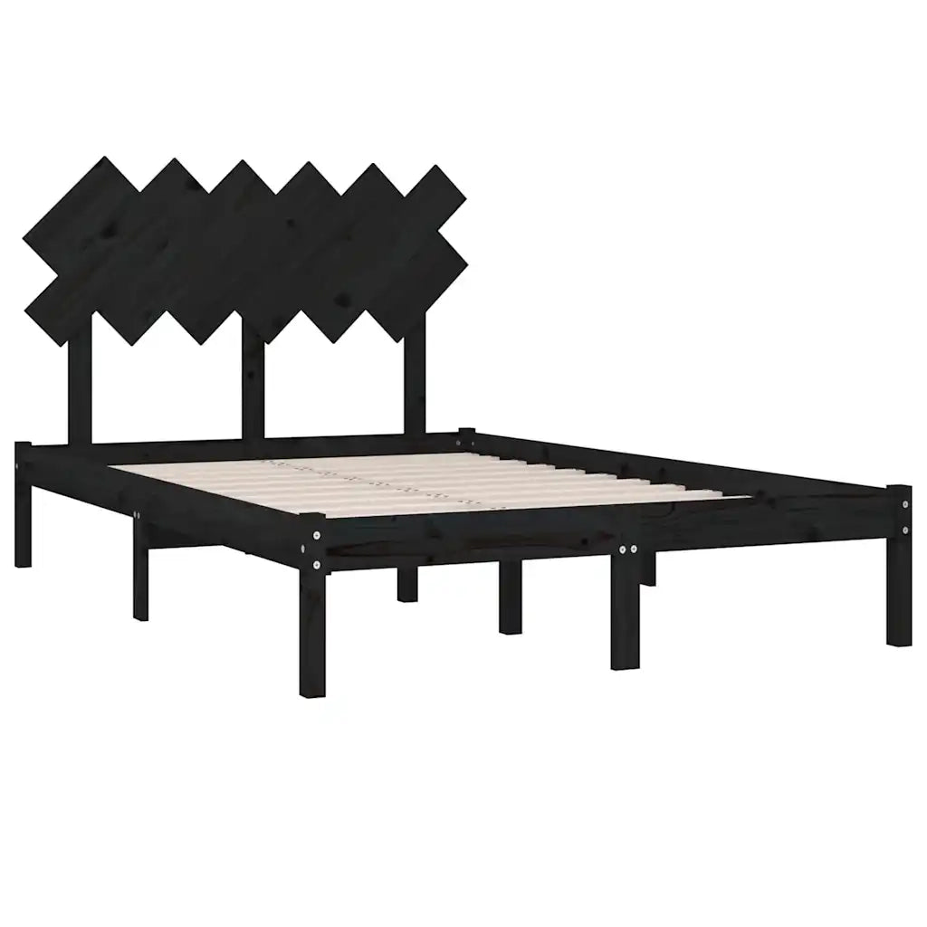 Giroletto Nero 135x190 cm Double in legno Massello 3104847