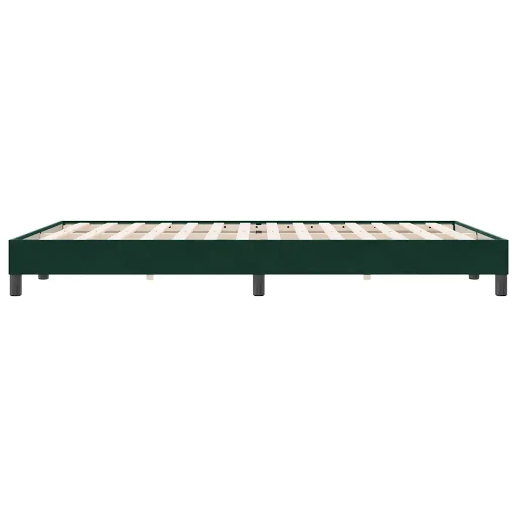 Letto a Molle senza Materasso Verde Scuro 140x220 cm Velluto 3315876