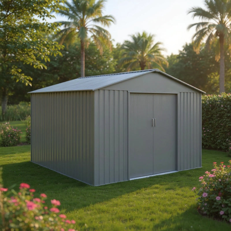 Casetta da giardino in metallo â€“ MJ 10 x 10 - 9,7 mÂ² - Antracite