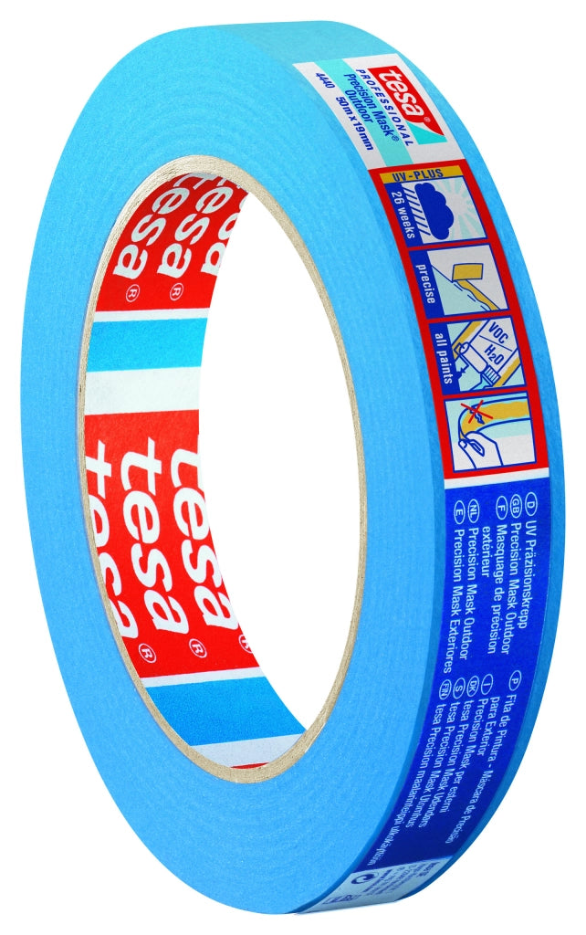 Tesa NASTRO PER MASCHERATURA PRECISION MASK OUTDOOR PLUS BLU mm. 25x50 mt. , durata 26 settimane 6.00 rotoli