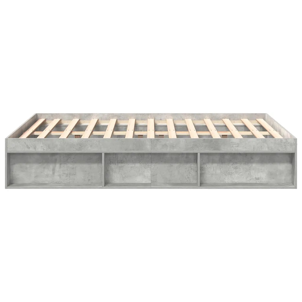 Letto matrimoniale | Letto per adulti | Giroletto Grigio Cemento 140x200 cm