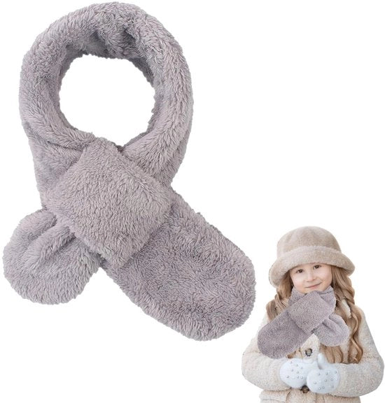 Sacco Plush - Sacco Caldo e Spesso - Grigio Liscio - Design Adattabile - 80x10 cm - Adatto per Bambini - Sacco per Bambini