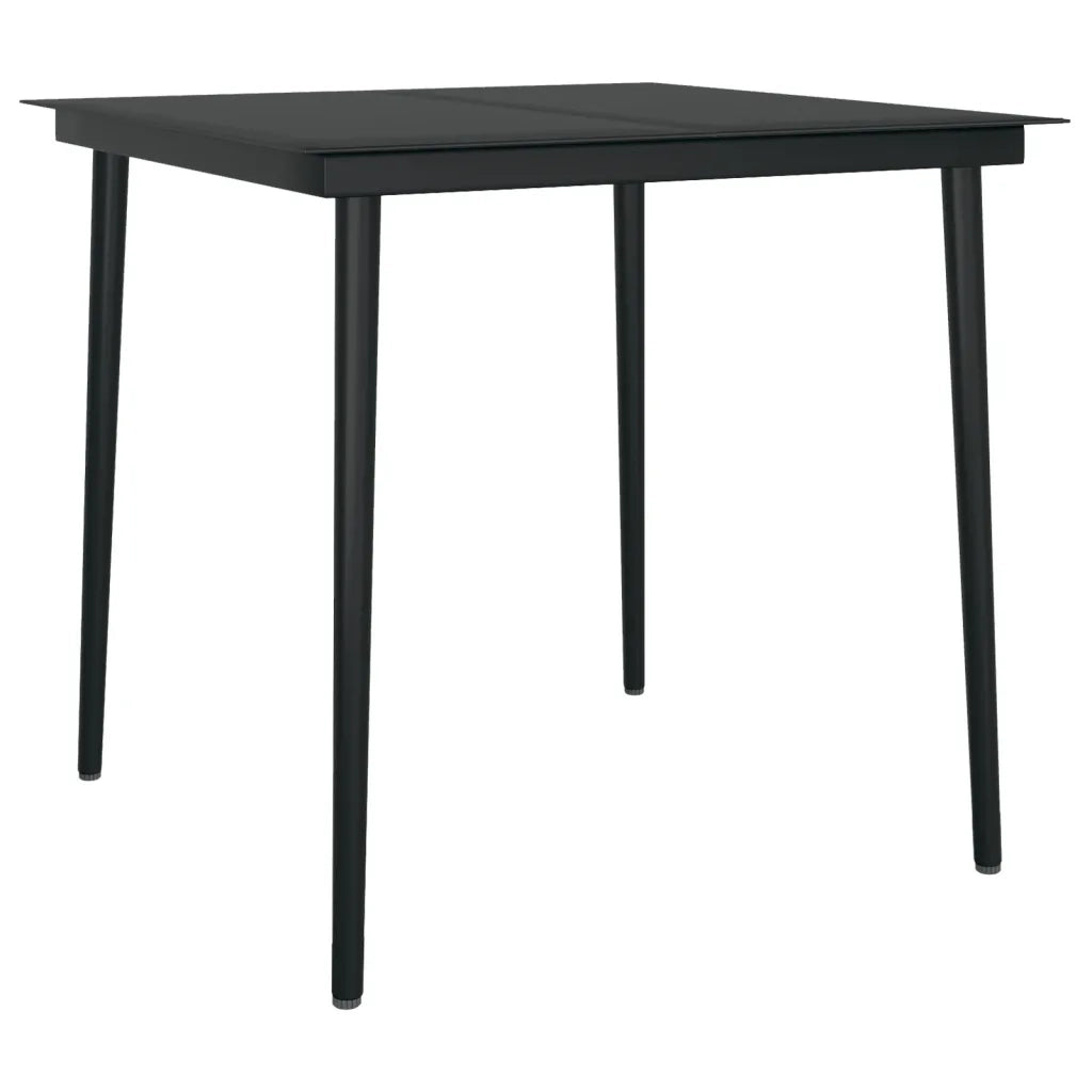 Set da Pranzo da Giardino 3 pz con Cuscini Nero 3099491