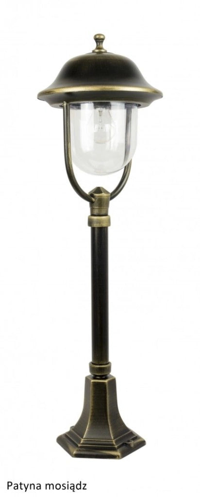Paletto giardino retrò 87cm E27 nero IP43 SU-MA Prince