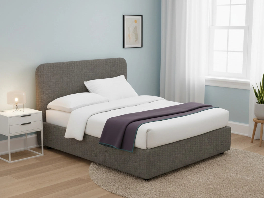 Reading, Letto Singolo Sfoderabile Made in Italy, Grigio Tortora