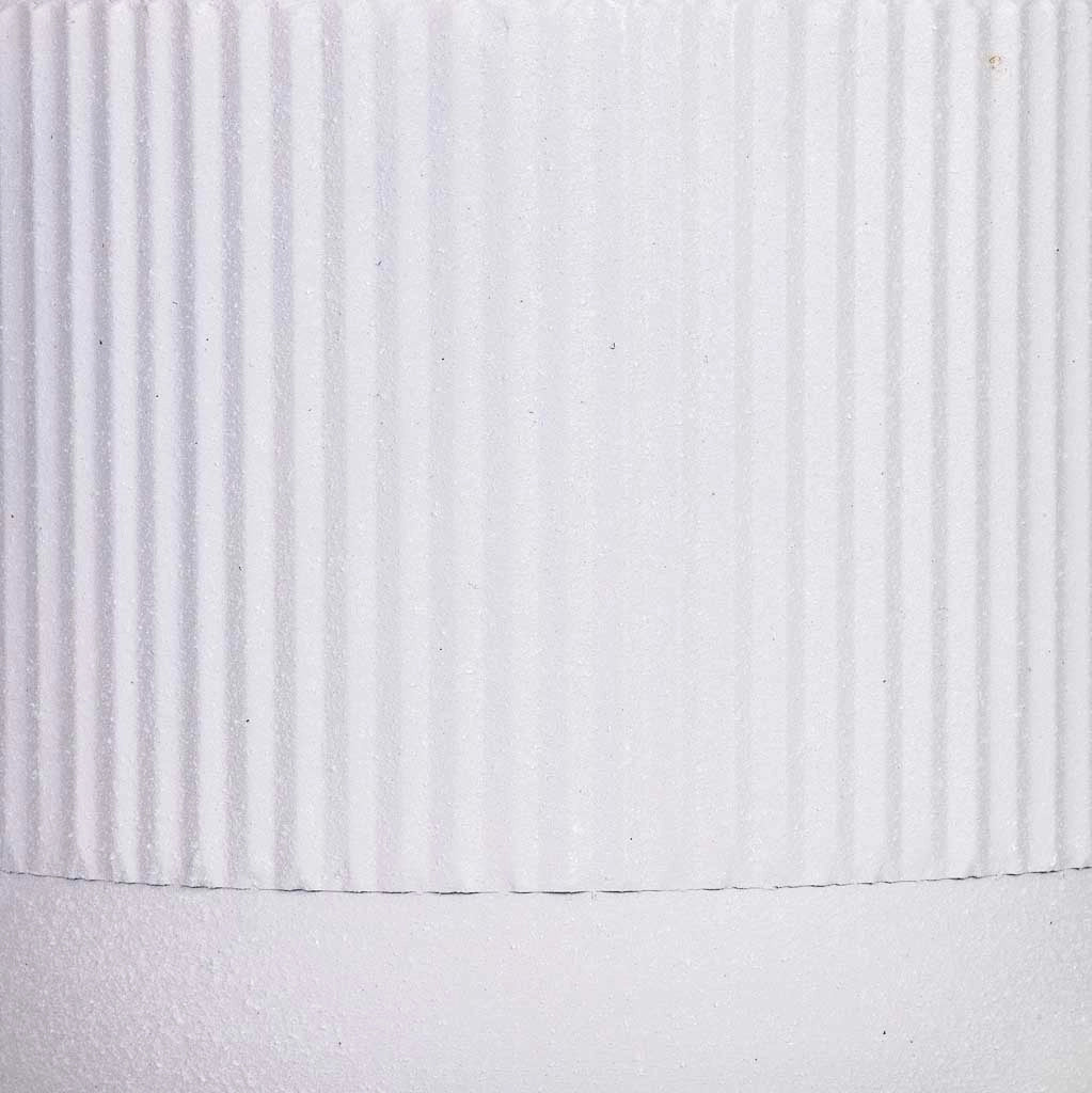 Fioriera con supporto in metallo bianco 25,5x25,5x48h cm