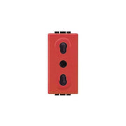 L4180R Presa 2P+T 10/16A 250 V Ac Rosso/Antracite Livinglight