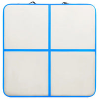 Tappetino Ginnastica Gonfiabile con Pompa 200x200x20 cm PVC Blu 92701