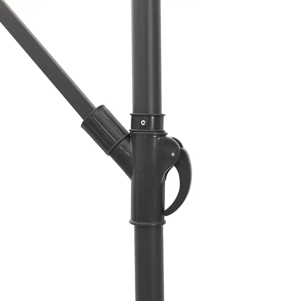 Ombrello | Parasolne Giardino LED e Palo in Acciaio Marrone 269x269x235cm