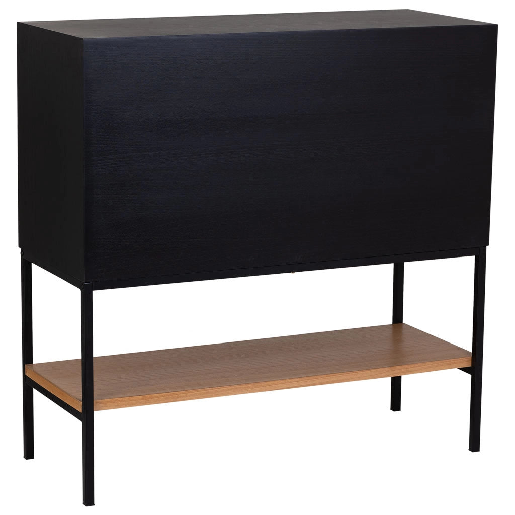 Credenza 2 ante legno e metallo 100x40x100h cm