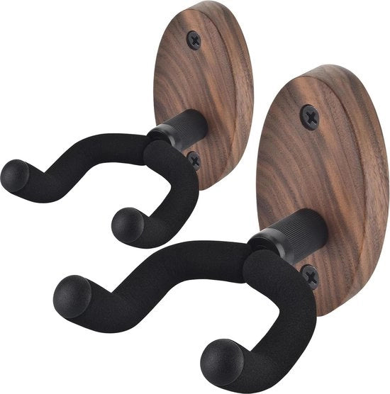 Sostegni chitarra a muro 2 pezzi - Supporti chitarra regolabili morbidi - Adatti a tutte le misure di chitarra - Supporti chitarra a U - Chitarra acustica elettrica basso - Facili da montare in html supporto chitarra per parete