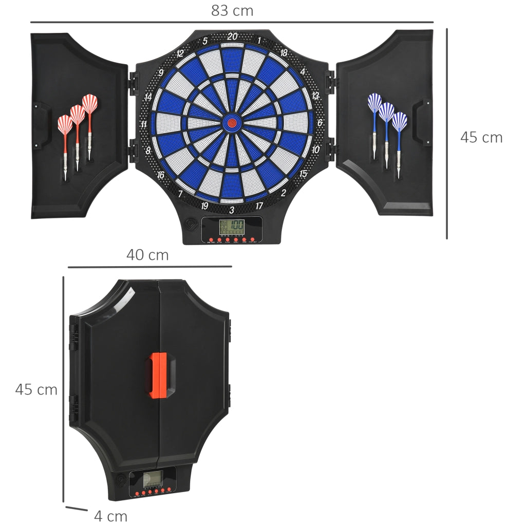 Bersaglio elettronico per freccette con 12 freccette e punte di ricambio, macchina per freccette con display LCD per 8 giocatori