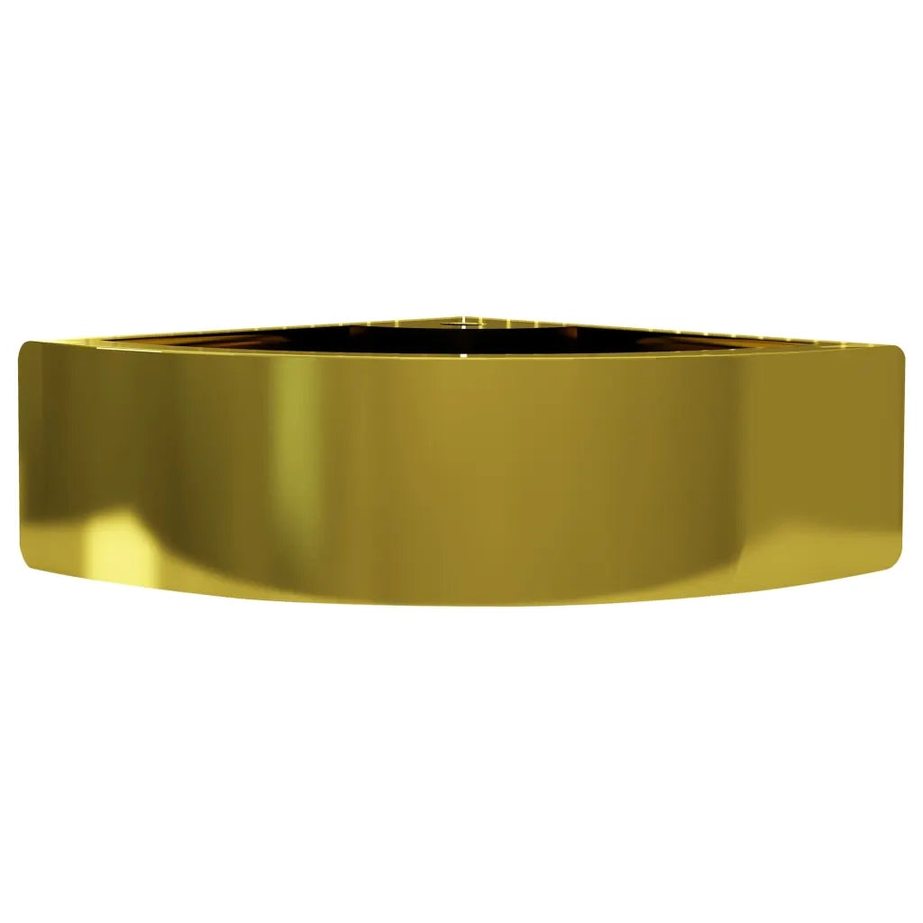 Lavandino con Troppopieno 45x32x12,5 cm in Ceramica Oro 143482