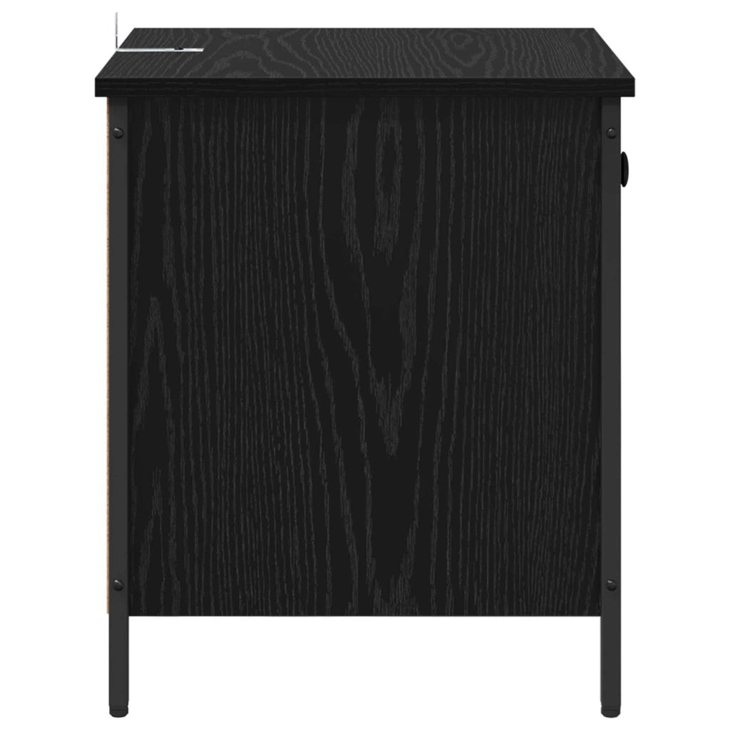 Armadio da Notte con cassetto 2 pcs Rovere Nero 40 x 42 x 50 cm