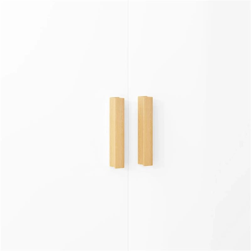 MOBILE MULTIUSO CON RIPIANO REGOLABILE SU 3 LIVELLI E BASE RIALZATA IN LEGNO 76X41.2X74 CM BIANCO E ROVERE
