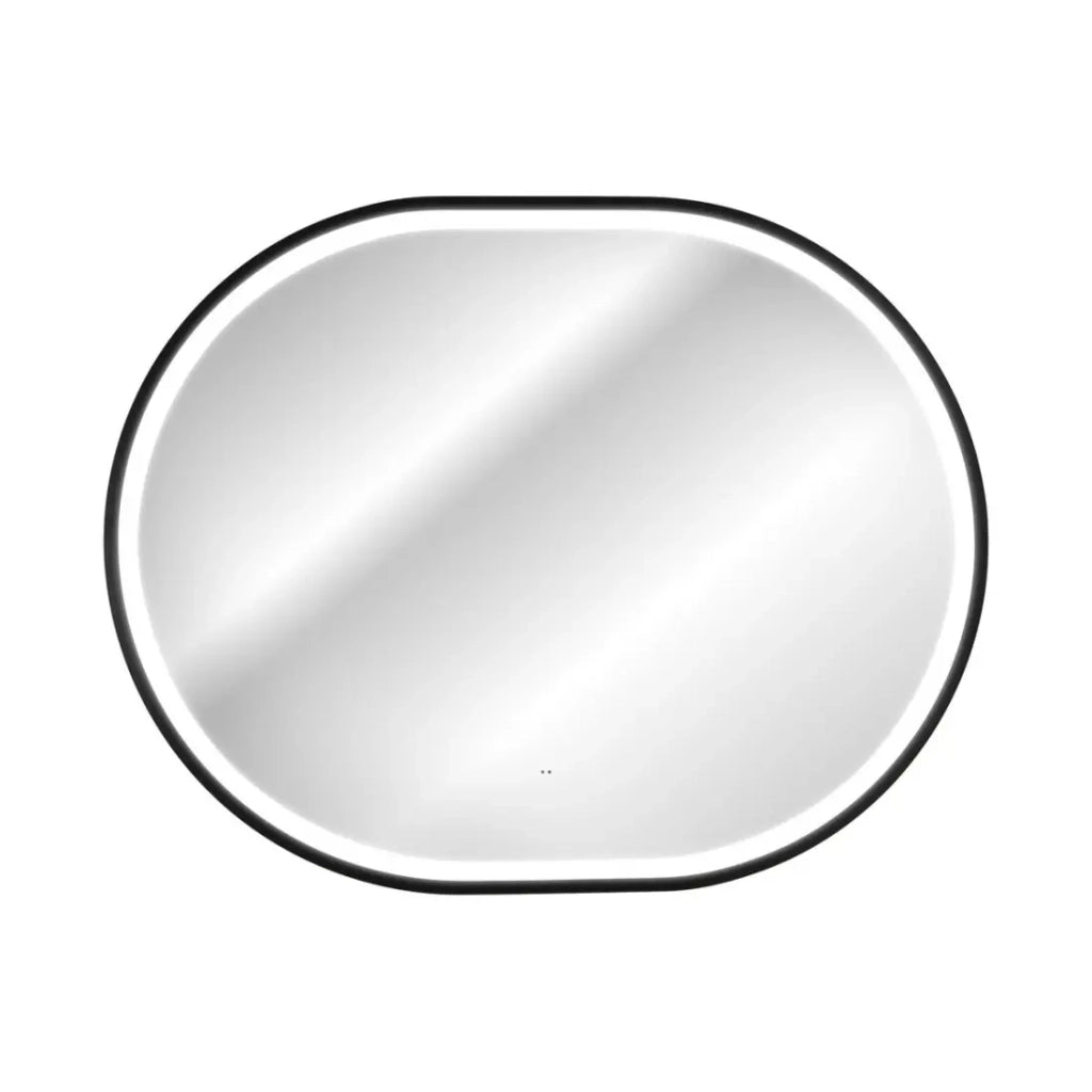 Specchio bagno LED dorato ovale 90x70 cm design