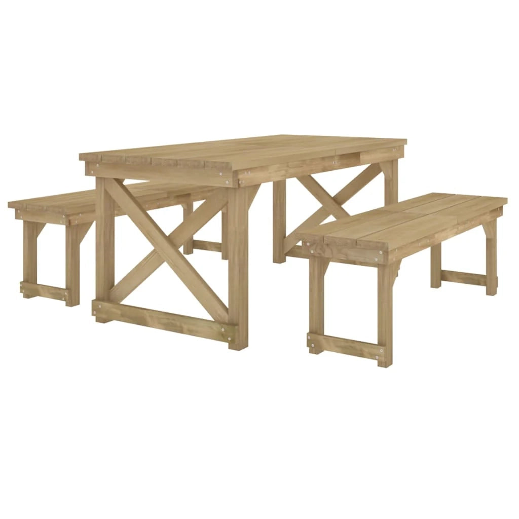 Set da pranzo da giardino 3 pezzi in legno di pino impregnato 02_0014580