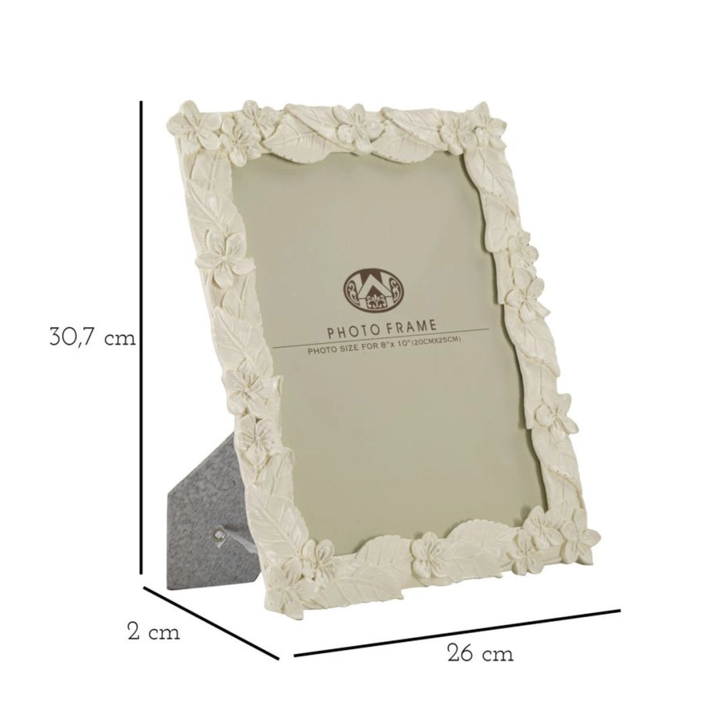 Portafoto Olistic 20, Beige, Poliresina, 26x2x30,7 cm