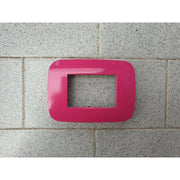 Trade Shop - Placca Placchetta Placchette Compatibili Per Serie Axolute Bticino Colorate Fori - Fucsia -3 Fori     -