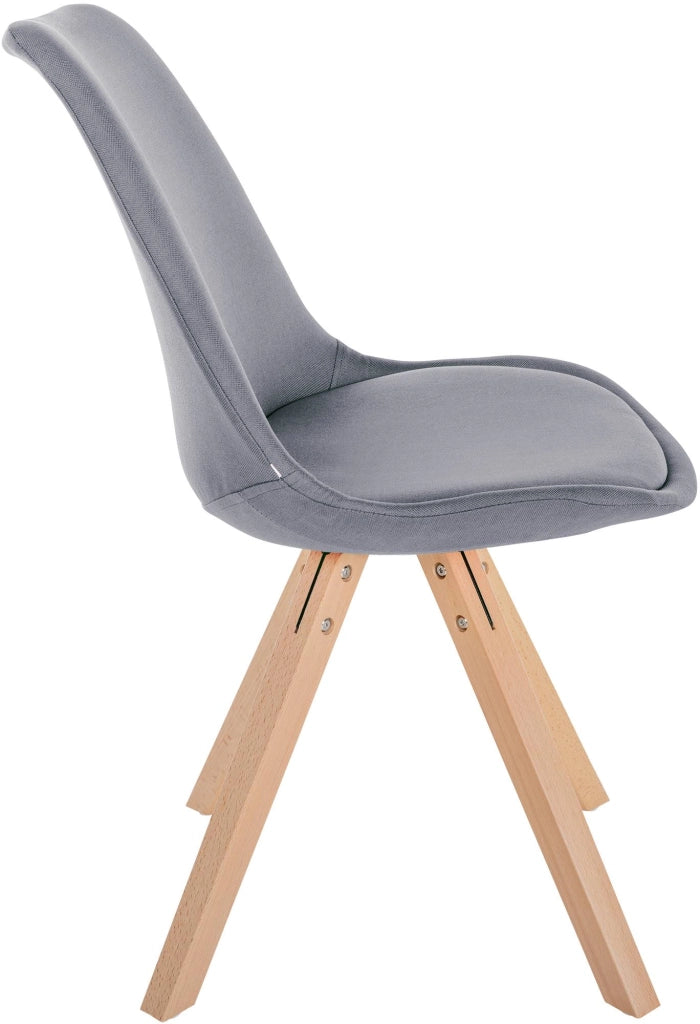Sedia Sofia Tessuto grigio chiaro,natura (quadrato)