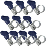 Set di maniglie per tubi da 10 - Maniglie per tubi 25-40 mm - Acciaio - Sostegno flessibile per tubi - Impermeabile - Duraturo - Per migliorare l'attacco - Maniglia per tubo