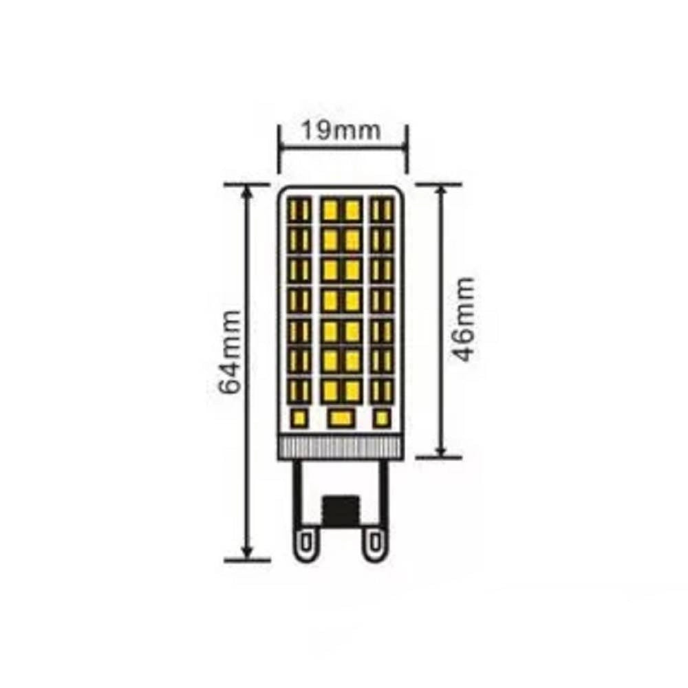 Trade Shop - Lampadina Tubolare Led Smd G9 6 W 680 Lm Luce 3000k 4000k 6500k Sparac-g9-6w-ce2 -