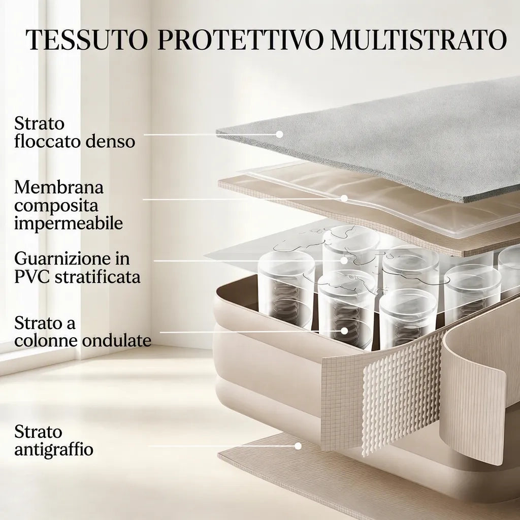 Materasso Gonfiabile con Pompa Elettrica Integrata Impermeabile 5000 mm 97x190x39 cm; Beige e Marrone