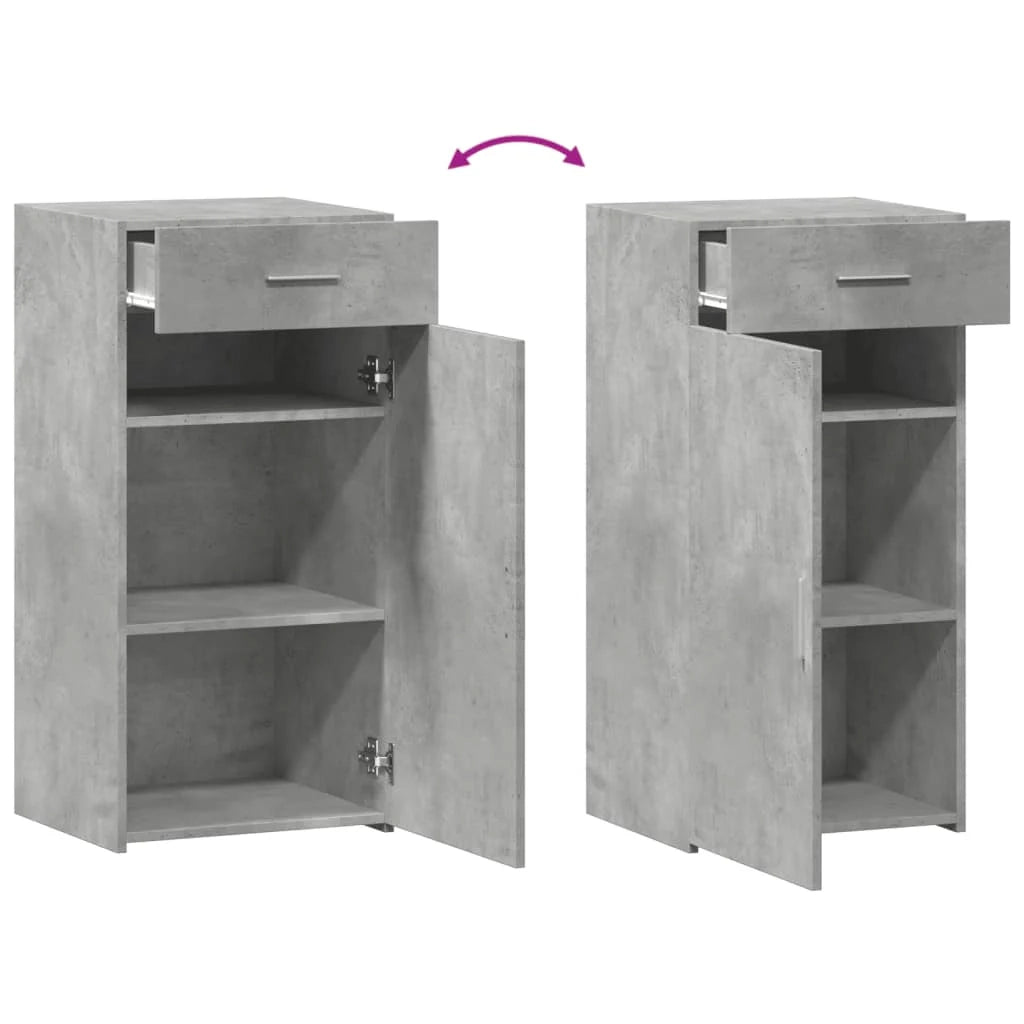 Buffet credenza cassettiera mobiletto mobile contenitore organizer per cucina soggiorno salotto 45 x 42,5 x 93 cm legno ingegnerizzato grigio 02_0031942