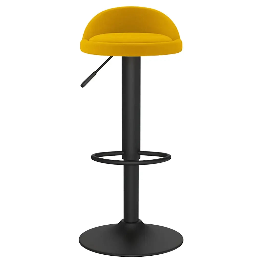 vidaXL Sgabello da Bar Giallo in Velluto