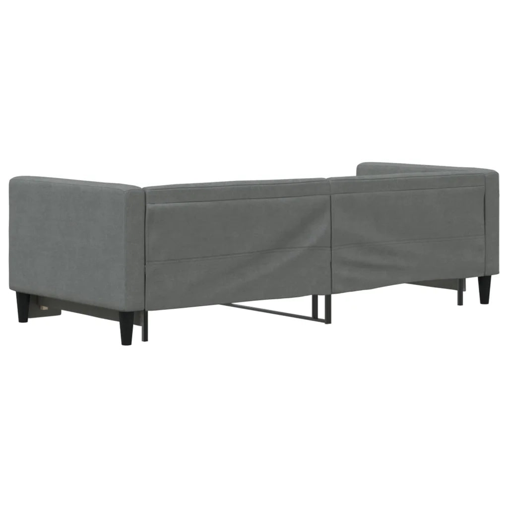 Divano letto | Sof¨¤ letto | Letto singolo Estraibile Grigio Scuro 80x200 Tessuto