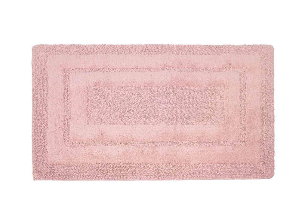 Tappeto Casa Bagno Cotone Spugna Morbida Tinta Unita Antiscivolo Sirio Rosa - 50x80 - Rosa