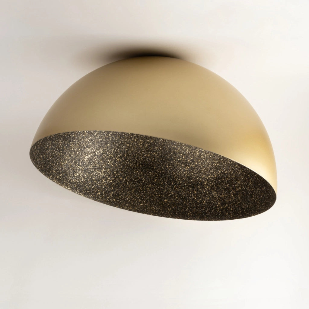 Plafoniera Sfera oro-nera 50cm cupola E27 15W Sigma