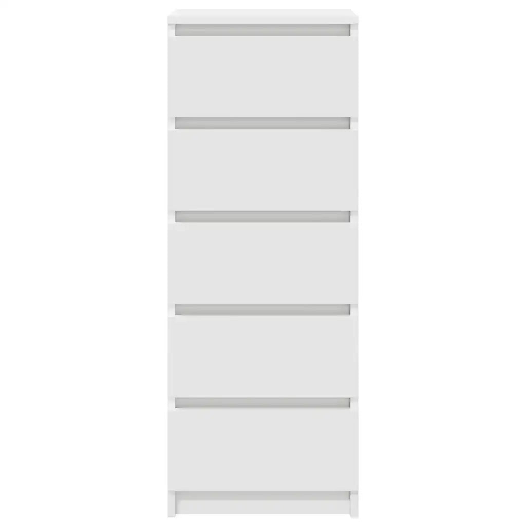 Credenza con Cassetti-Buffet-Armadio da cucina Bianco 37,5x35x99 cm in Legno Multistrato