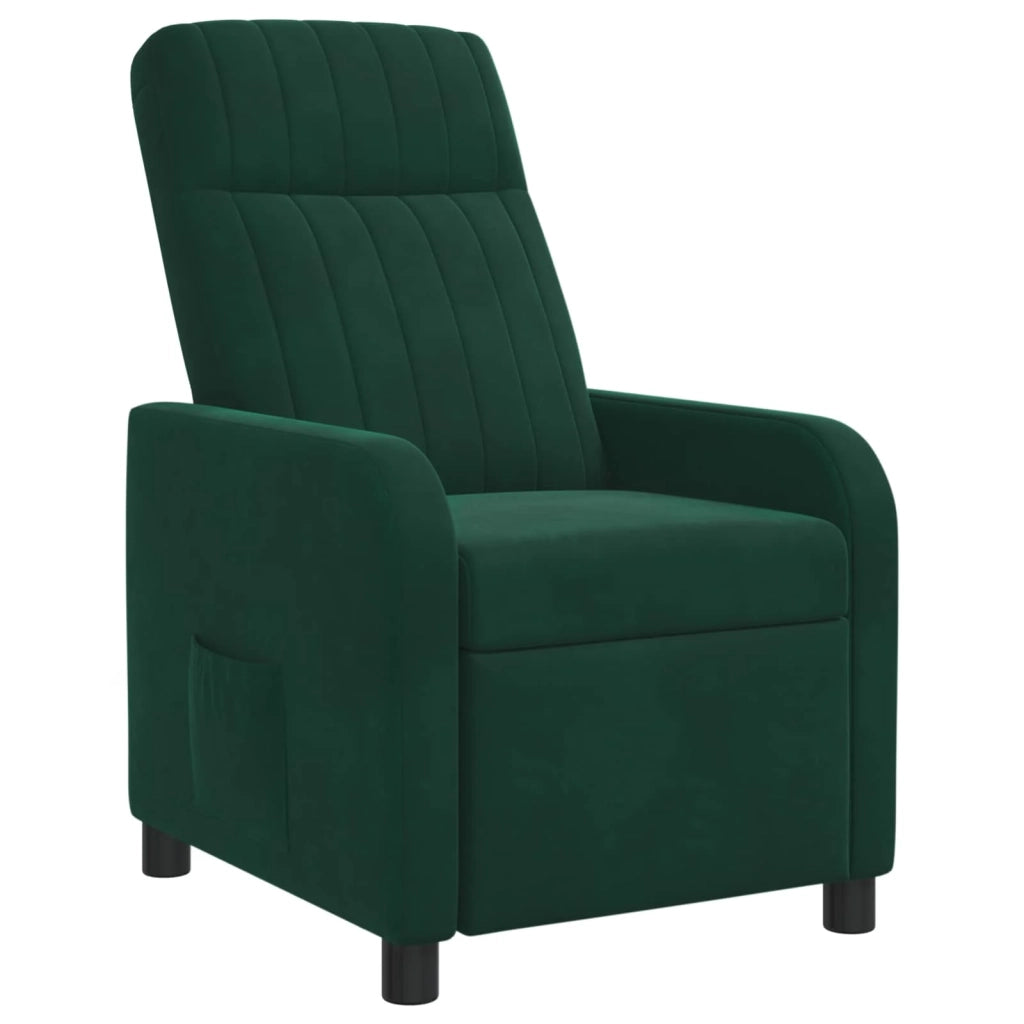Divano Sedia-Poltrona reclinabile Verde Scuro Velluto (V)