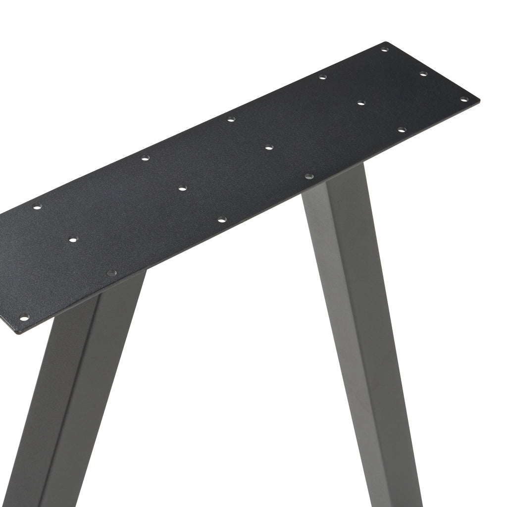 Set di 2 Gambe Heustreu per Mobili Fai da Te - Altezza 72 cm - Acciaio Nero [en.casa]