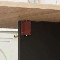Tavolo Pieghevole Consolle per 4-6 persone con Ruote e Ripiani, 140x75x74cm, Rovere e Nero
