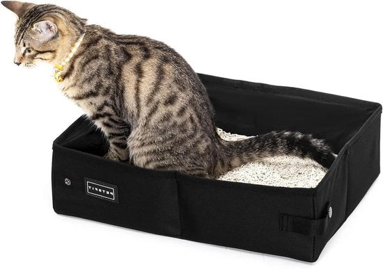 Portatile gabinetto per gatti - Impermeabile e facile da pulire - 40 cm x 30 cm x 12 cm