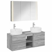 Set di mobili per il bagno 4 pcs Sonoma grigio 3406908