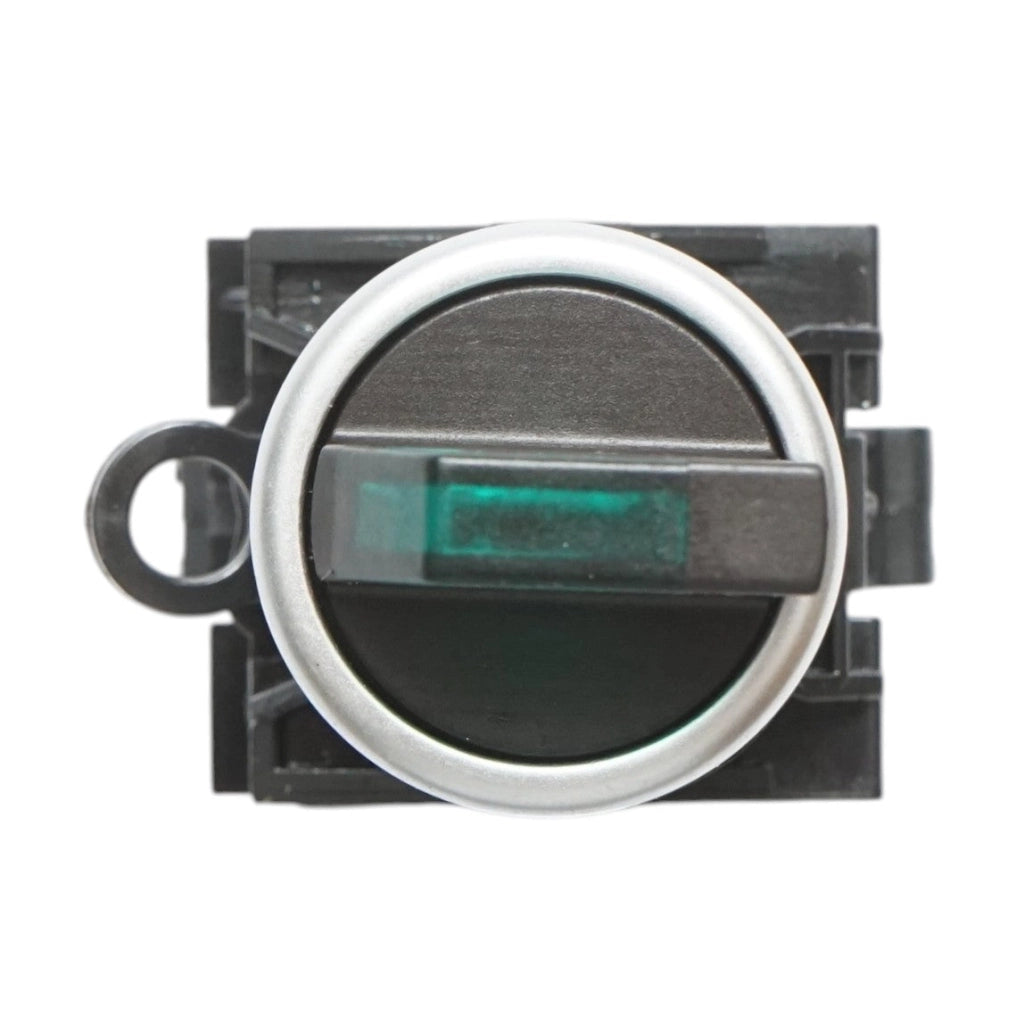 Selettore luminoso 220V AC LED verde a 3 posizioni 2NO, 10A/600V AC, 1A/250V DC LA42 Breckner Germany
