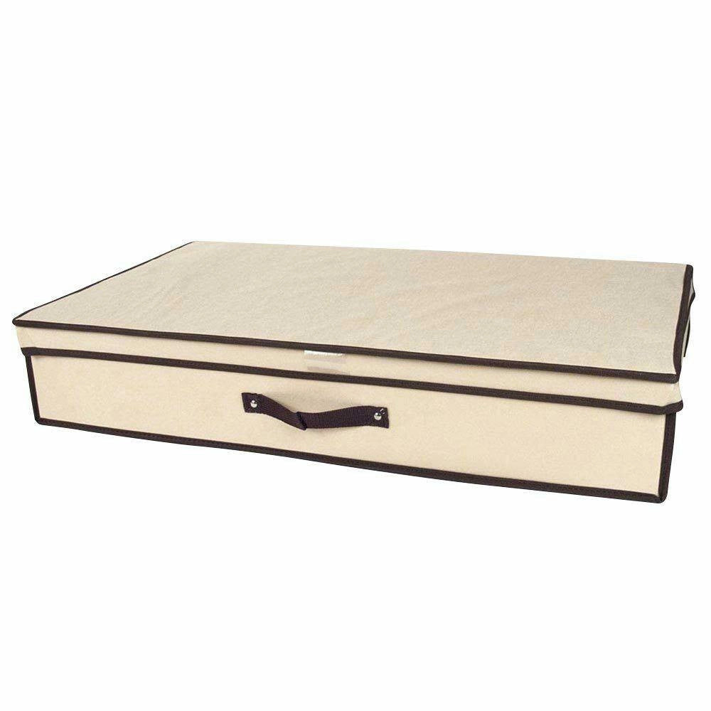 Trade Shop - Contenitore Salvaspazio Sottoletto In Tessuto Per Cambio Stagione 80x45x15cm -