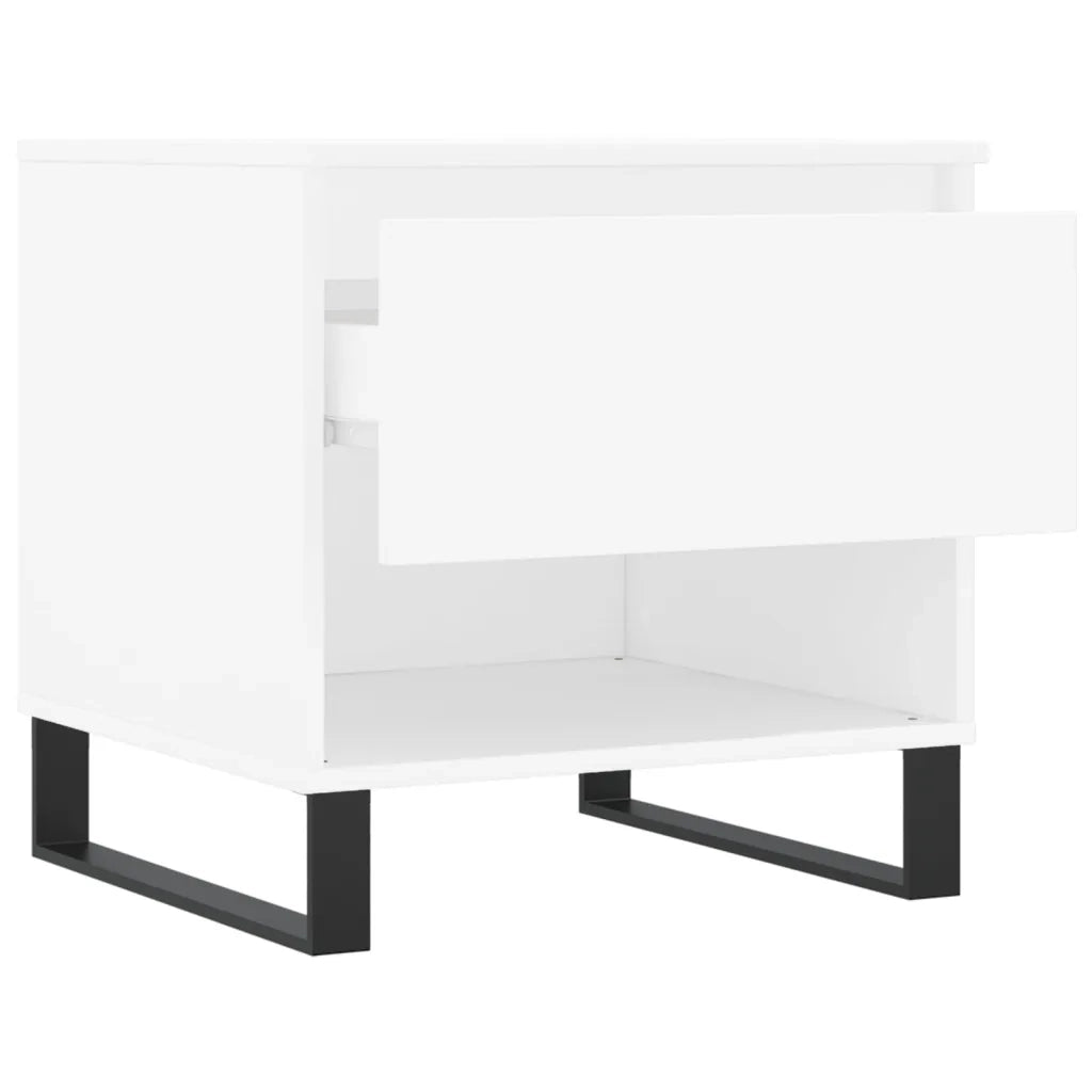 2 pz Tavolini salotto | Tavolino da caff¨¨ | Tavolino da Soggiorno Bianchi 50x46x50 cm in Legno Multistrato