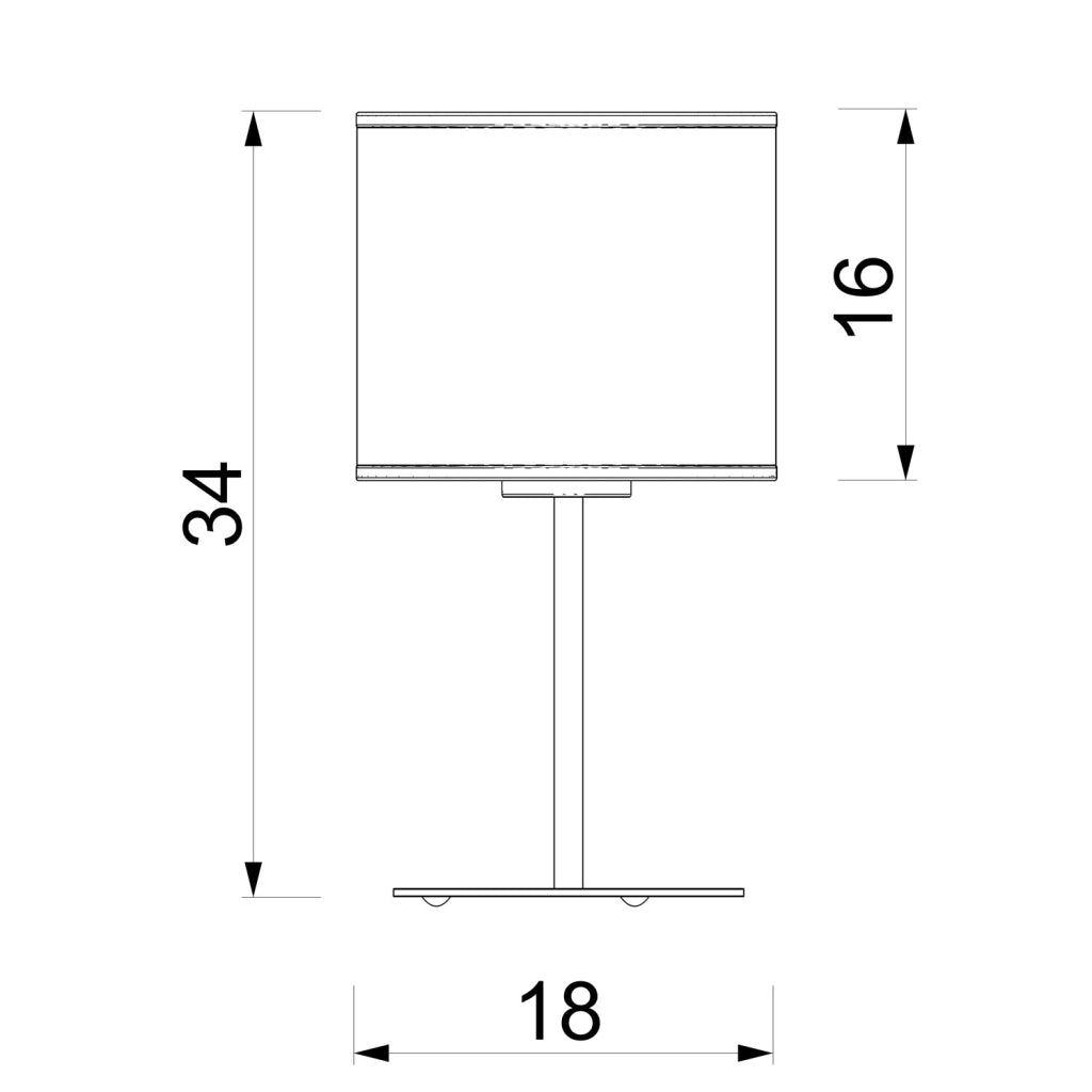 Lampada da tavolo minimalista beige 1xE27 metal Arden
