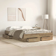 Struttura del letto-Giroletto Rovere artigianale 140 x 190 cm 589452