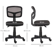 Sedia da ufficio ergonomica nera regolabile