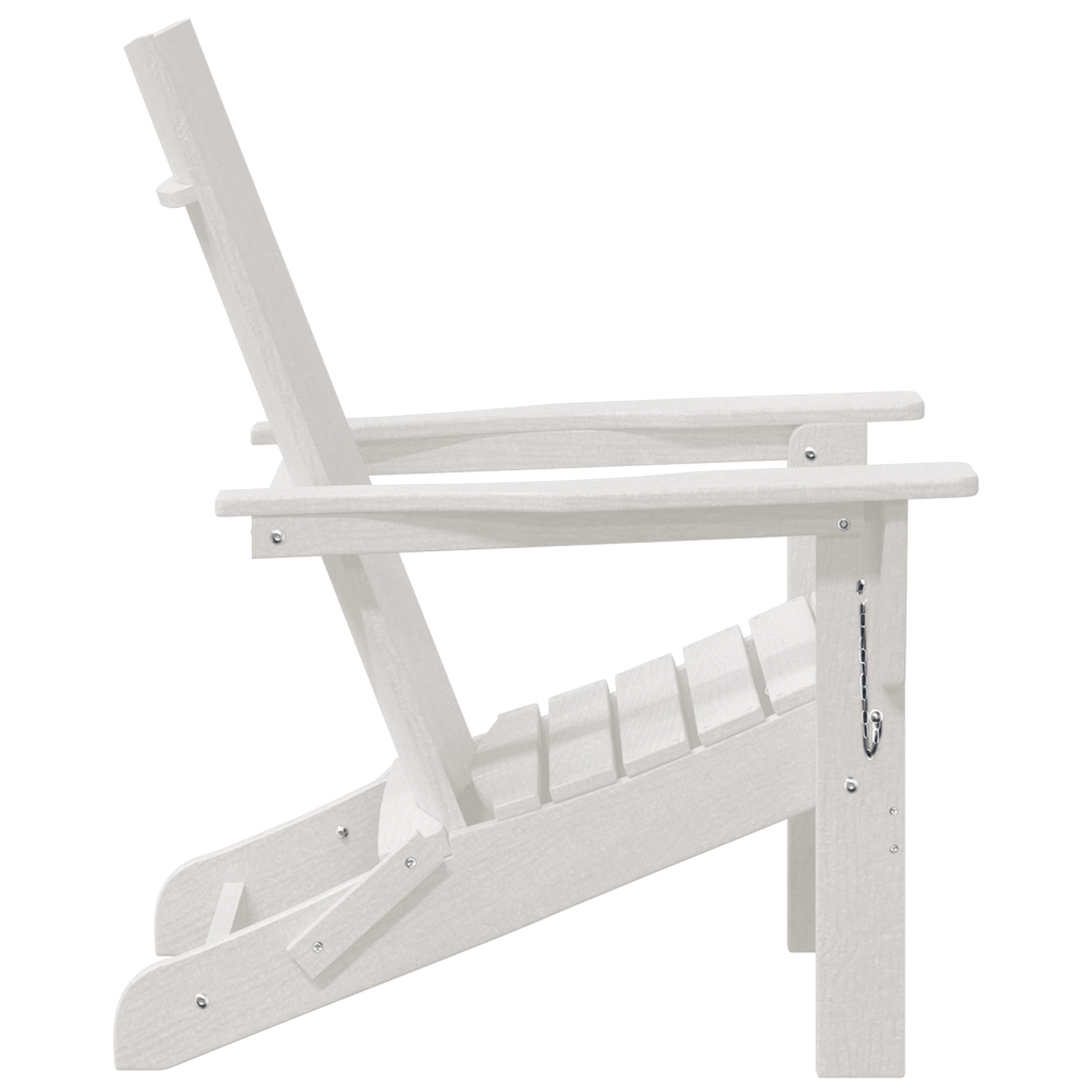 Sedie Adirondack Pieghevoli  2 pcs Bianca 74.5x80.5x90 cm HDPE